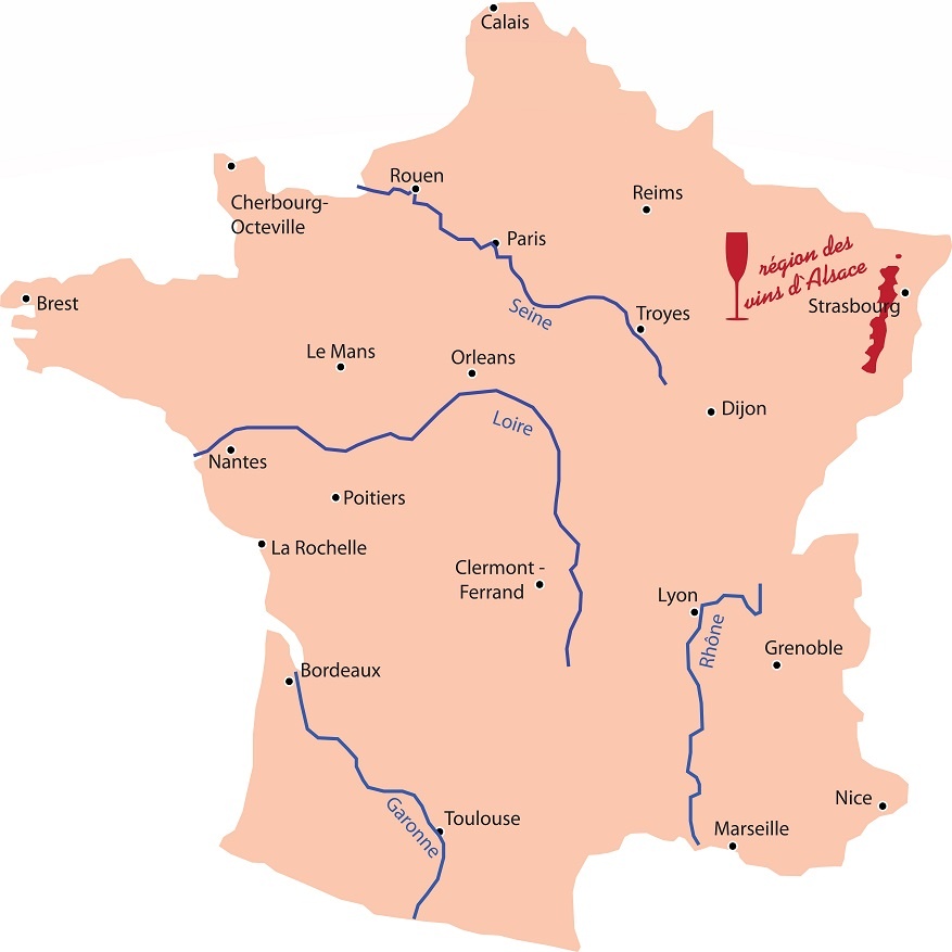 фото Эльзаса на карте Франции