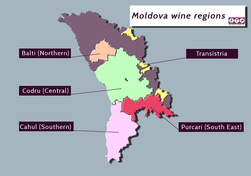 карта виноделия в Молдавии