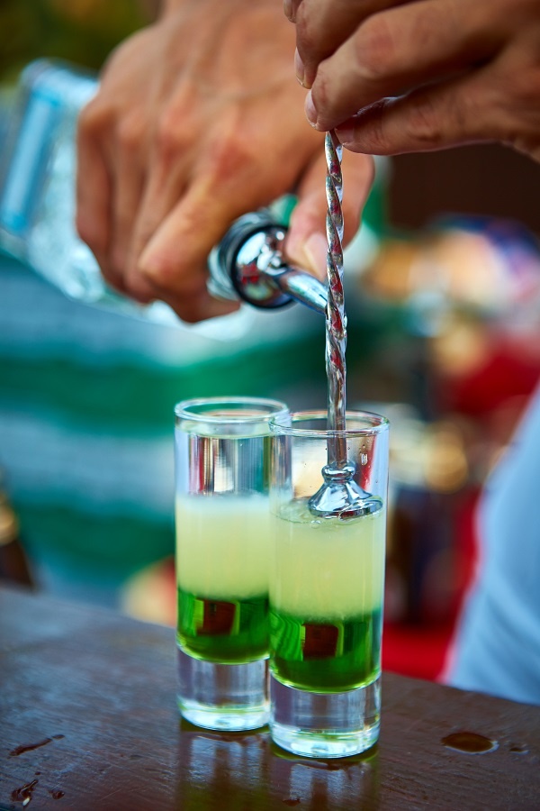 фото коктейля Зеленый мексиканец с ликером Зеленый мексиканец – самый известный коктейль с Пизан Амбон