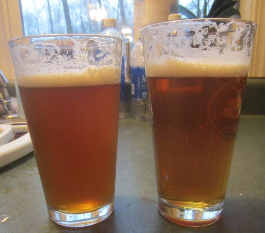 фото пива, осветленного ирландским мхом